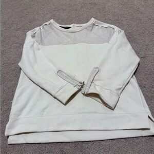 Zara Basic Cream Knit Top women’s small